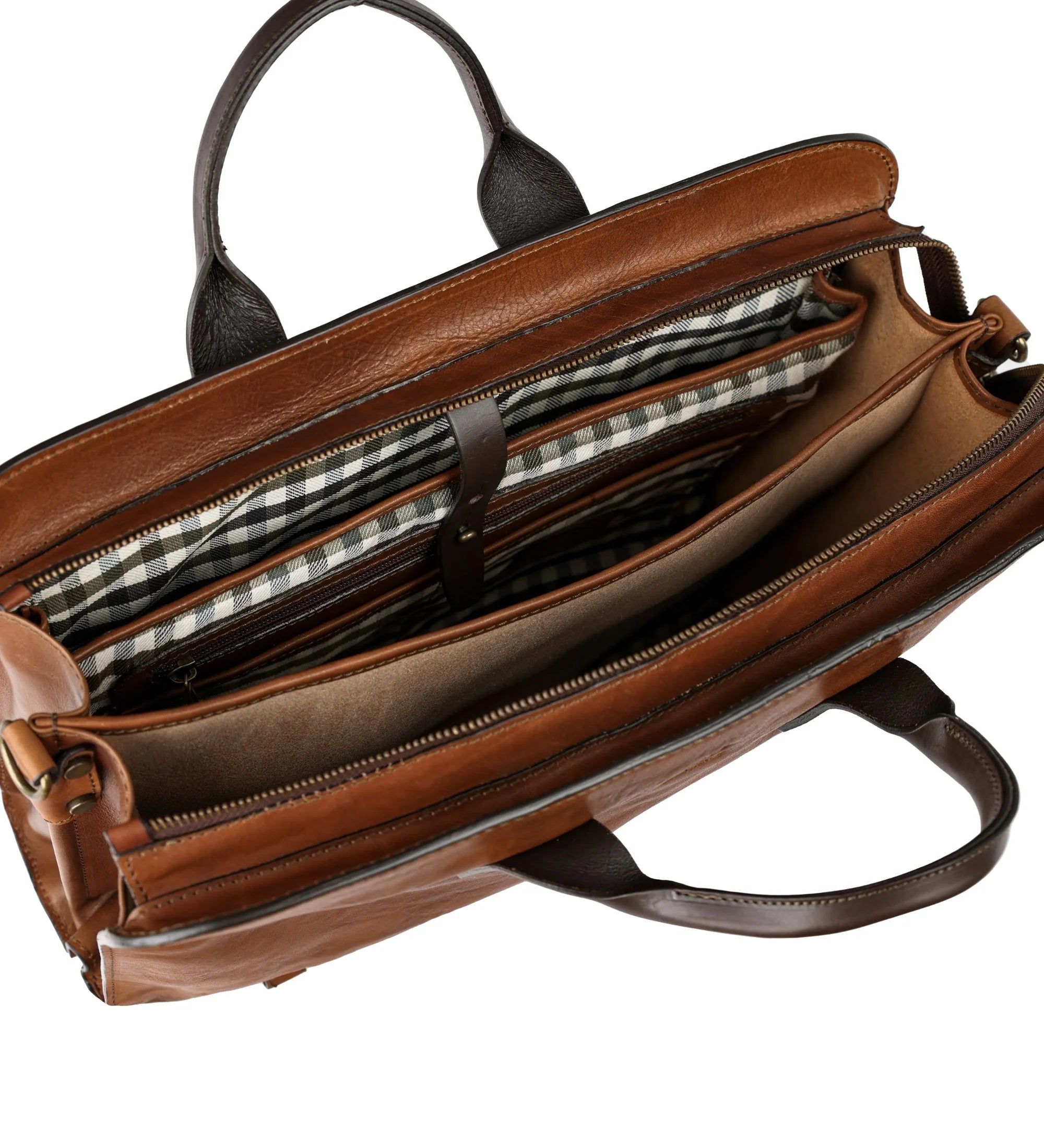 Leren Aktetas – Laptoptas – Wide Sargasso Sea – Cognacbruin