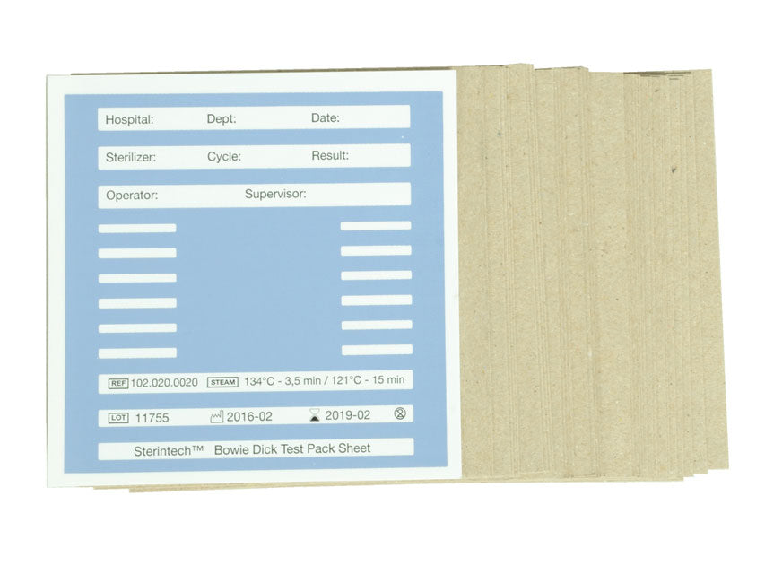Gima Bowie & Dick Test Pack – 20 Pieces for autoclaves