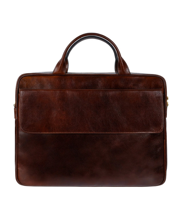 Leren Aktetas – Laptoptas – The Sheltering Sky – Bruin