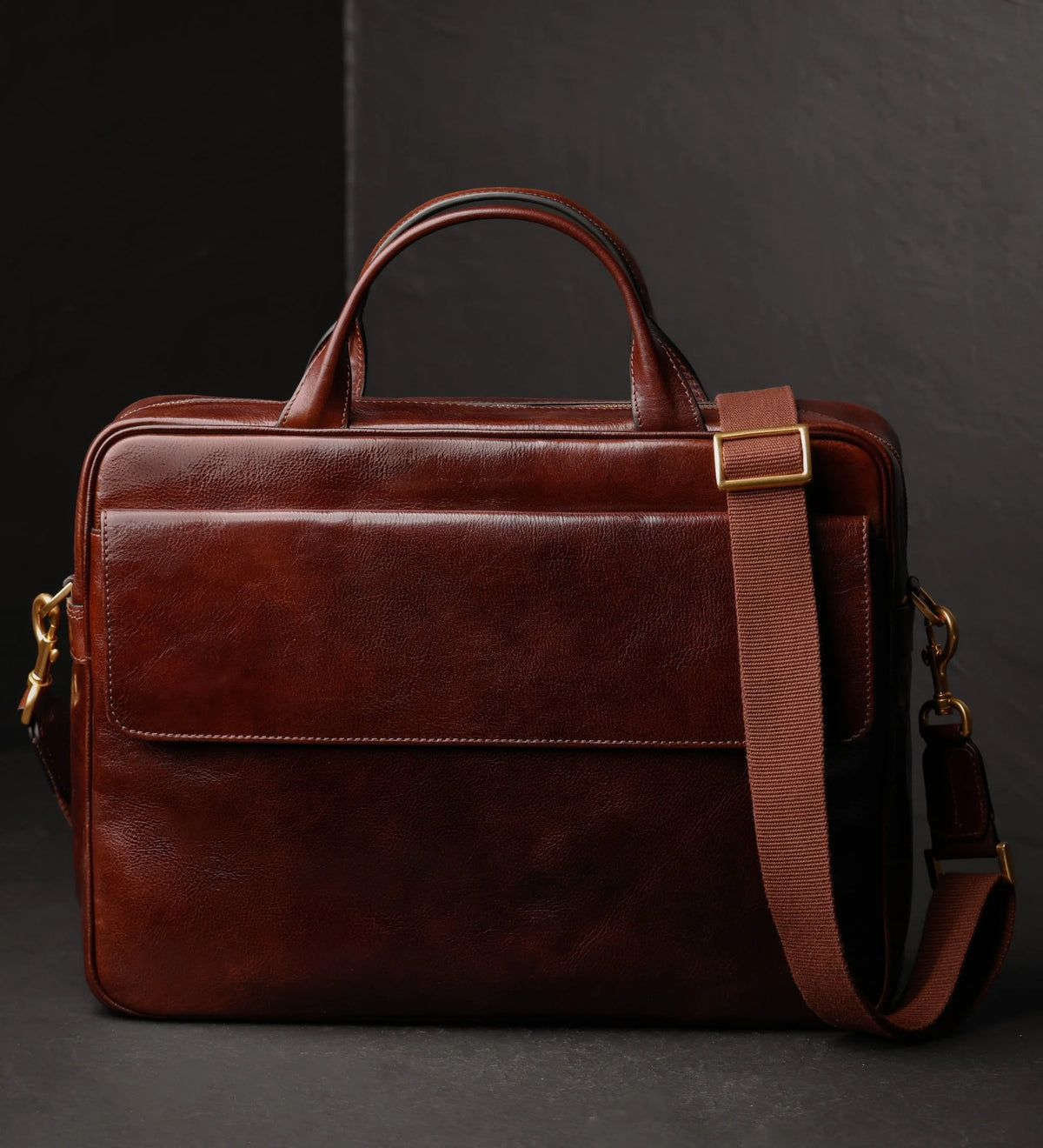 Leren Aktetas – Laptoptas – The Sheltering Sky – Bruin