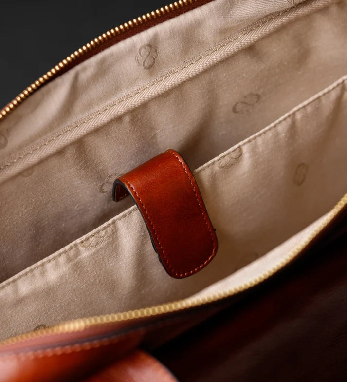 Leder Aktentasche – Laptoptasche – The Sheltering Sky – Cognac Braun