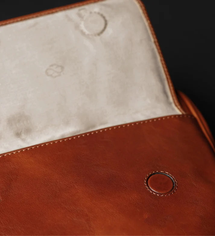 Leder Aktentasche – Laptoptasche – The Sheltering Sky – Cognac Braun