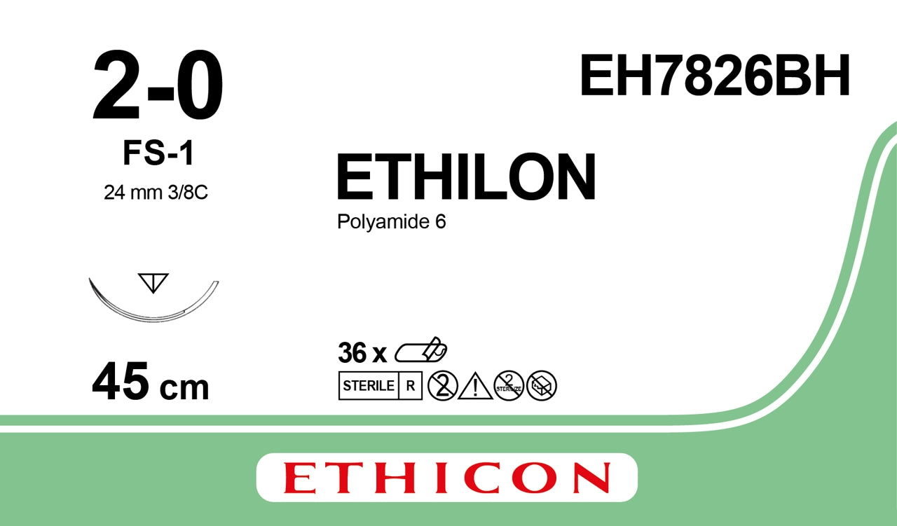 1. WAHL: Ethilon II usp 2-0 45 cm FS-1 schwarz EH7826BH 36x1