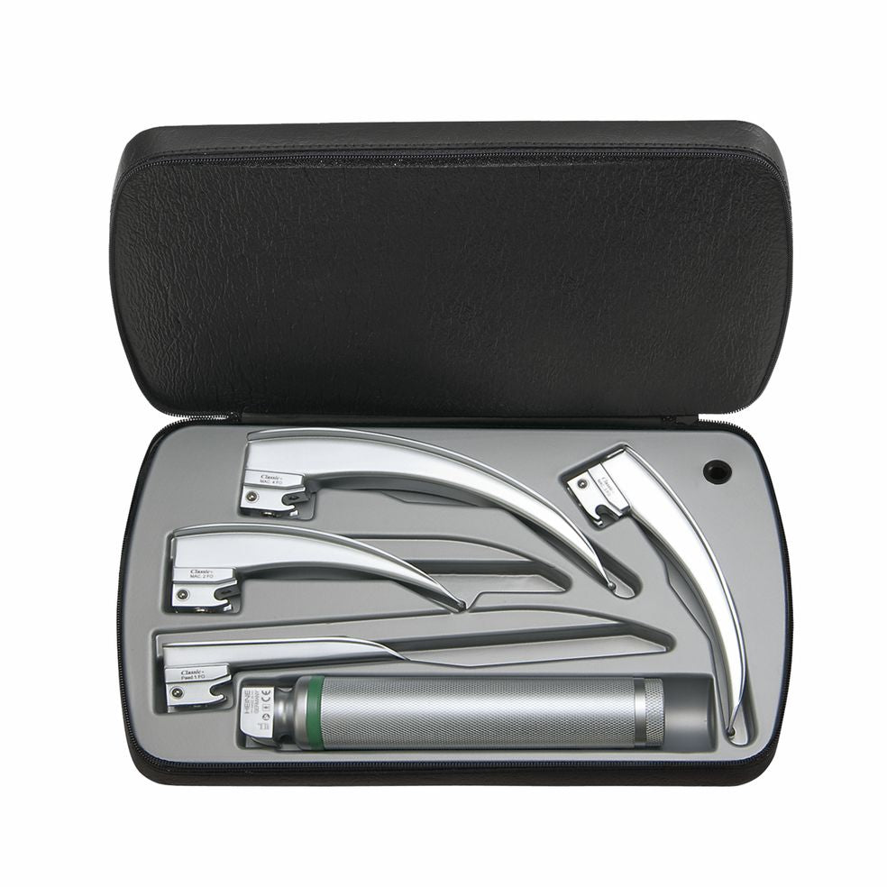 HEINE Classic+ Laryngoskop Set LED MAC F.O. – Größe 1, 2, 3 und 4