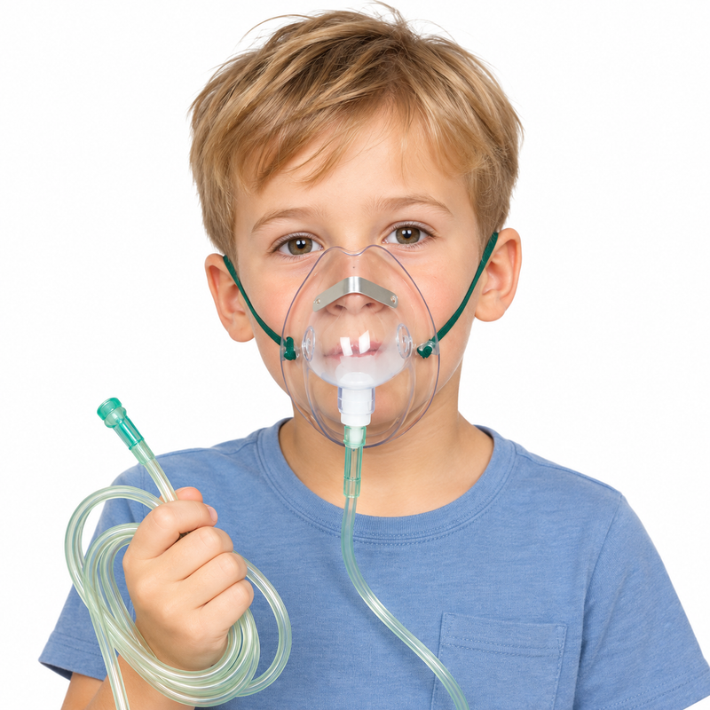 DCT Zuurstofmasker voor Kinderen – 2,10 m O2-slang – Universele Connector