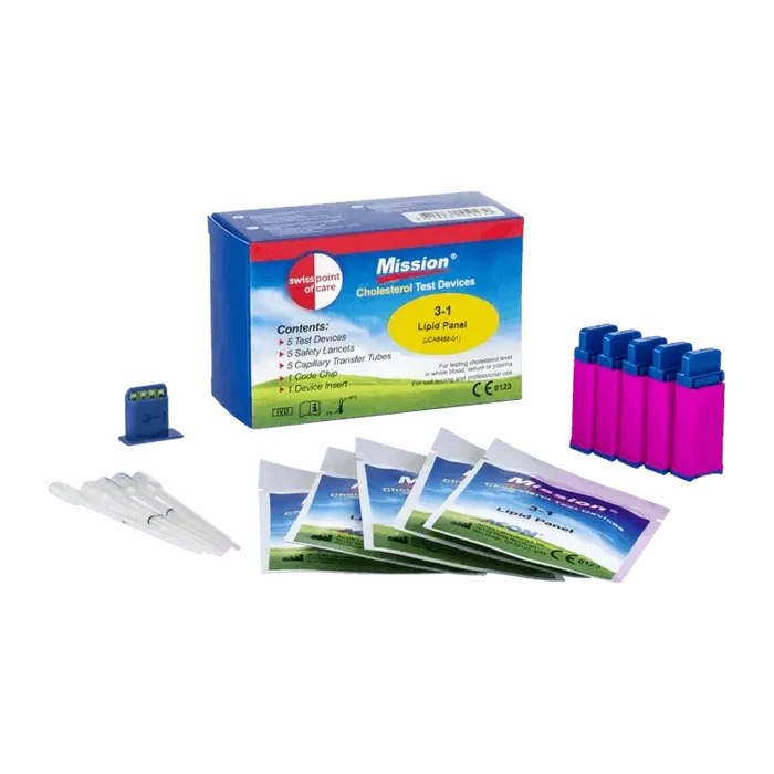 Mission® Cholesterin 3 in 1 Teststreifen, 5 Stück