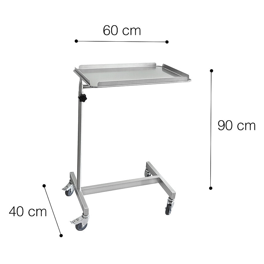RVS Instrumententafel In Hoogte Verstelbaar – 10 kg – 60 x 40 x 90 cm