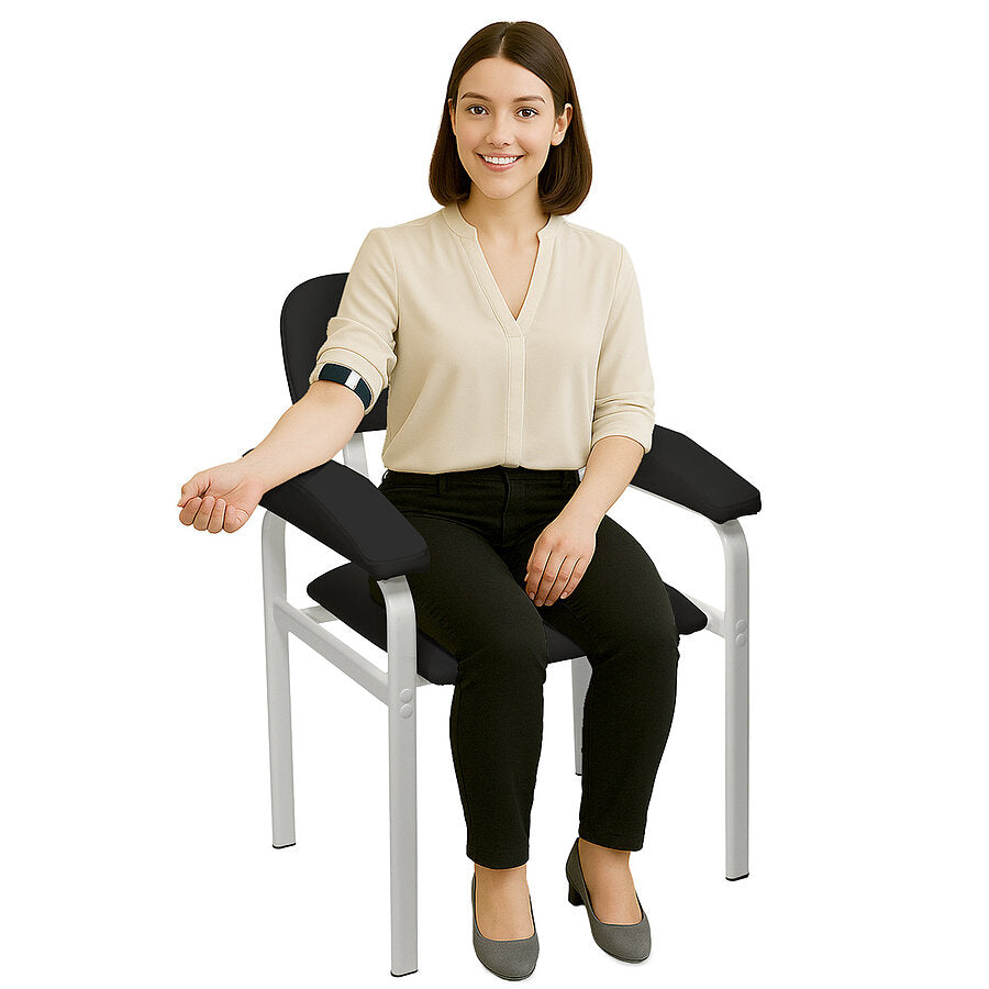 Teqler Bloedafnamestoel – Prikstoel – Zwart – 150 kg