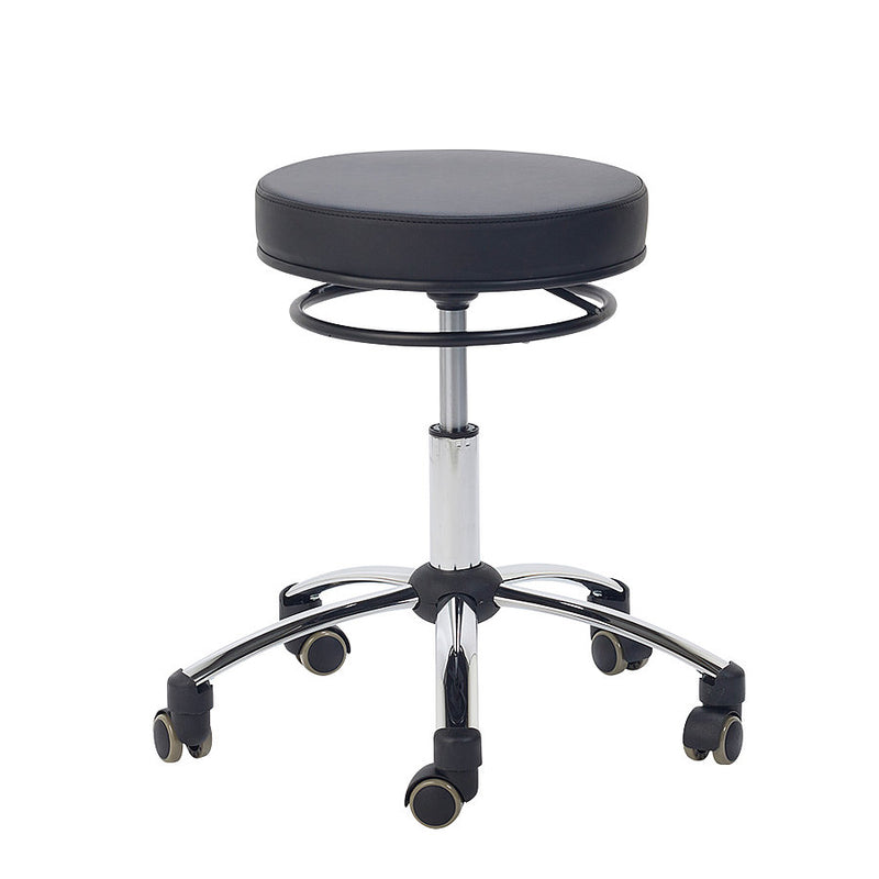 Tabouret, draaibare kruk met ontgrendelingsring | zwart