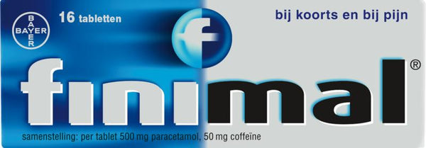 Finimal Paracetamol met cafeïne 500/50 mg – 16 tabletten