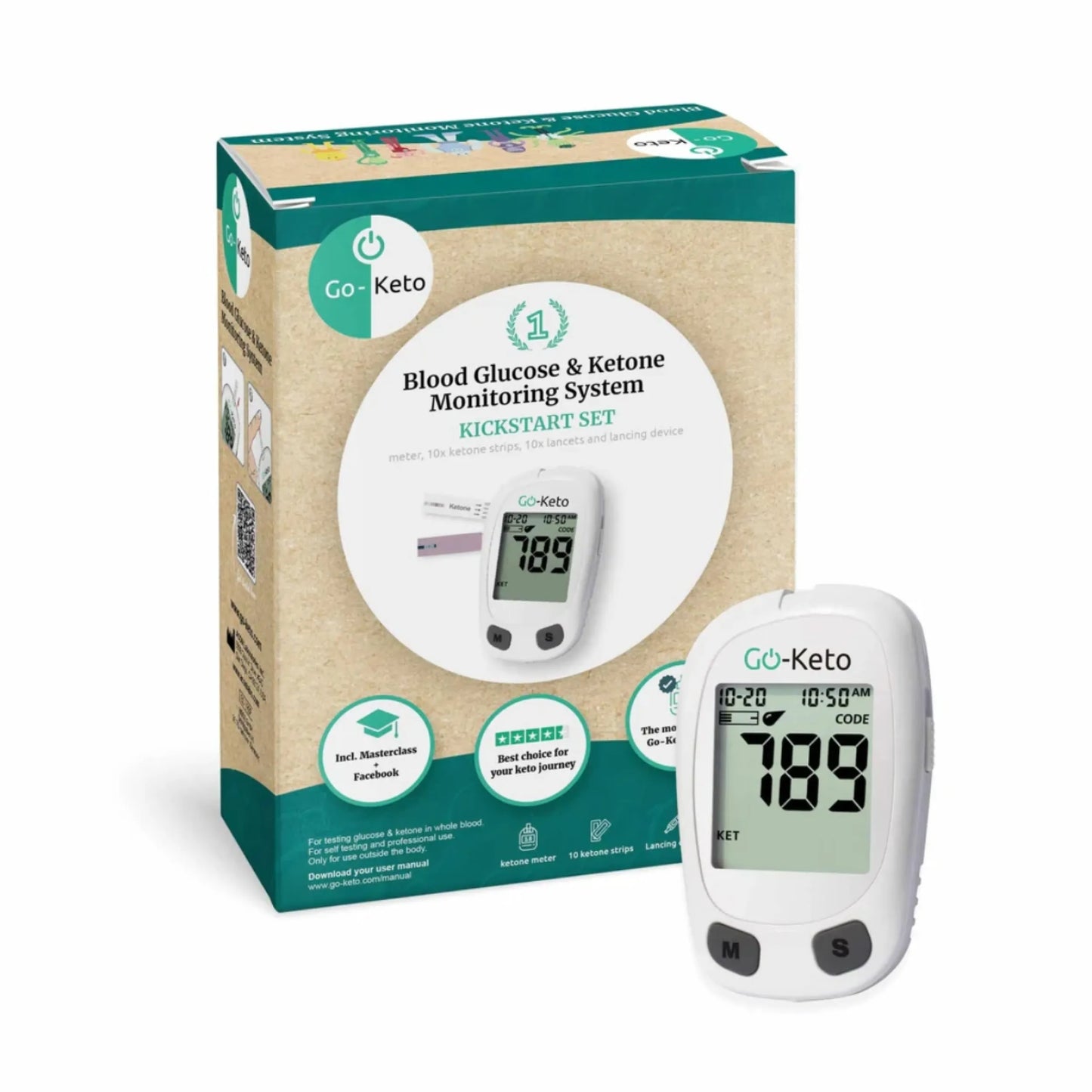 Go-Keto Kickstart Set Ketonen & Bloedglucosemeter mmol/L