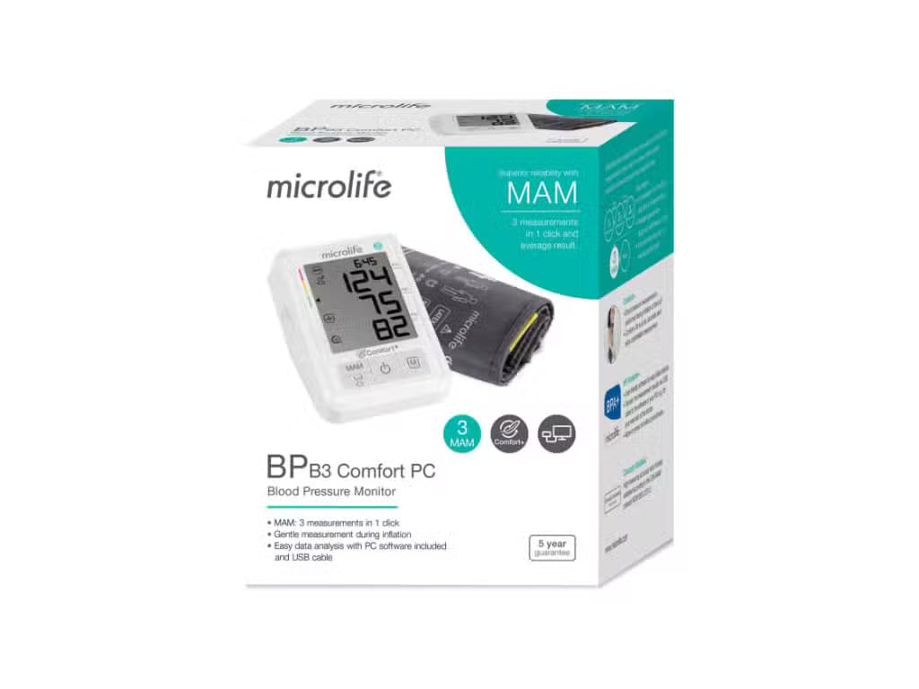 Microlife Blutdruckmessgerät BP B3 Comfort IHB/MAM/PC