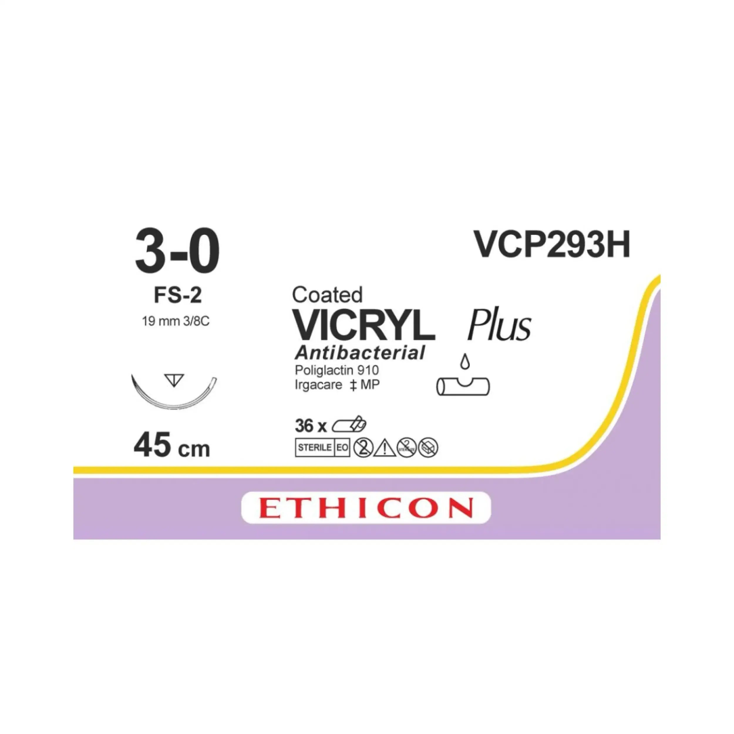 Vicryl hechtdraad Plus 3-0 45cm FS-2 VCP293H 36 stuks