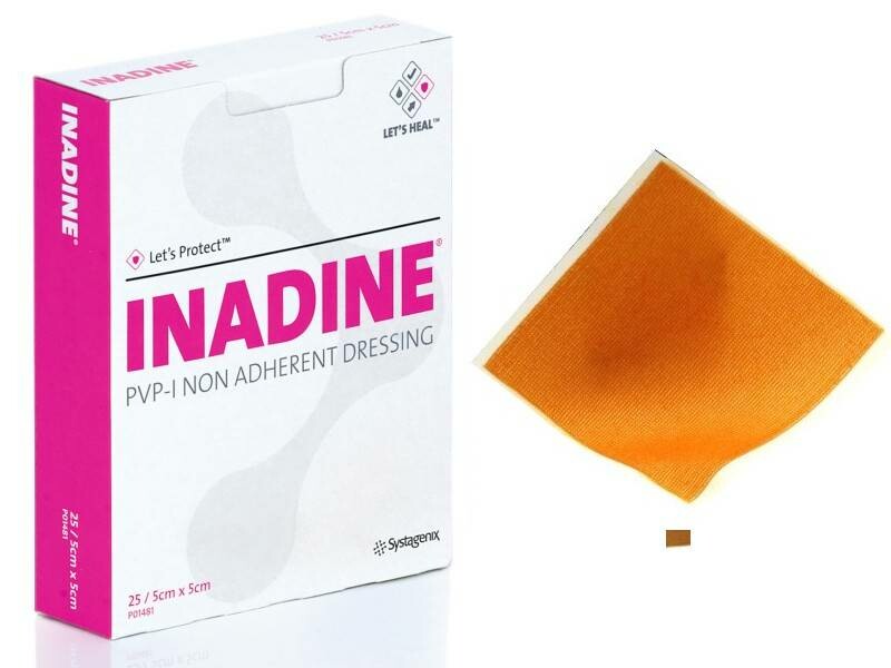 bellen Garantie Slink Inadine (povidonjodium) zalfgaas 9,5 x 9,5 cm 10 stuks | Medische Vakhandel