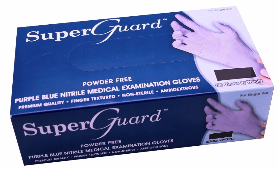 escaleren thee software Super Guard - Nitril handschoenen - Paars/blauw - 100 stuks - Large |  Medische Vakhandel
