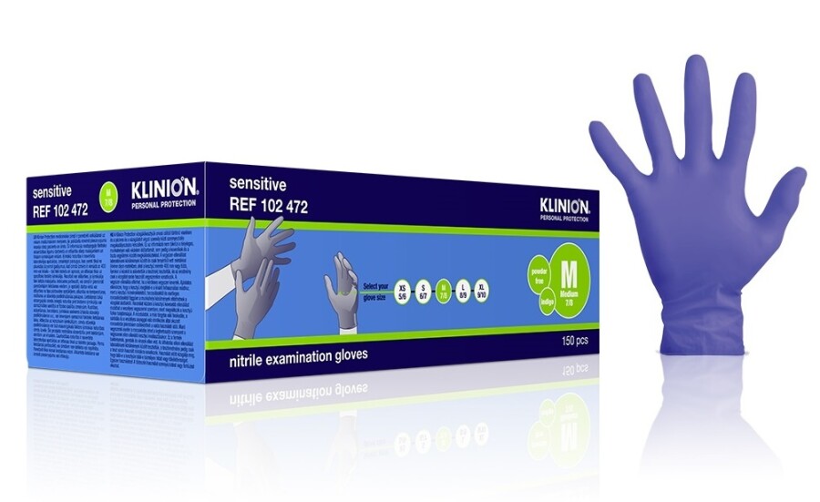Diverse hypothese Specifiek Klinion Nitrile Sensitive handschoenen - paars - M 7/8 - 150 stuks |  Medische Vakhandel